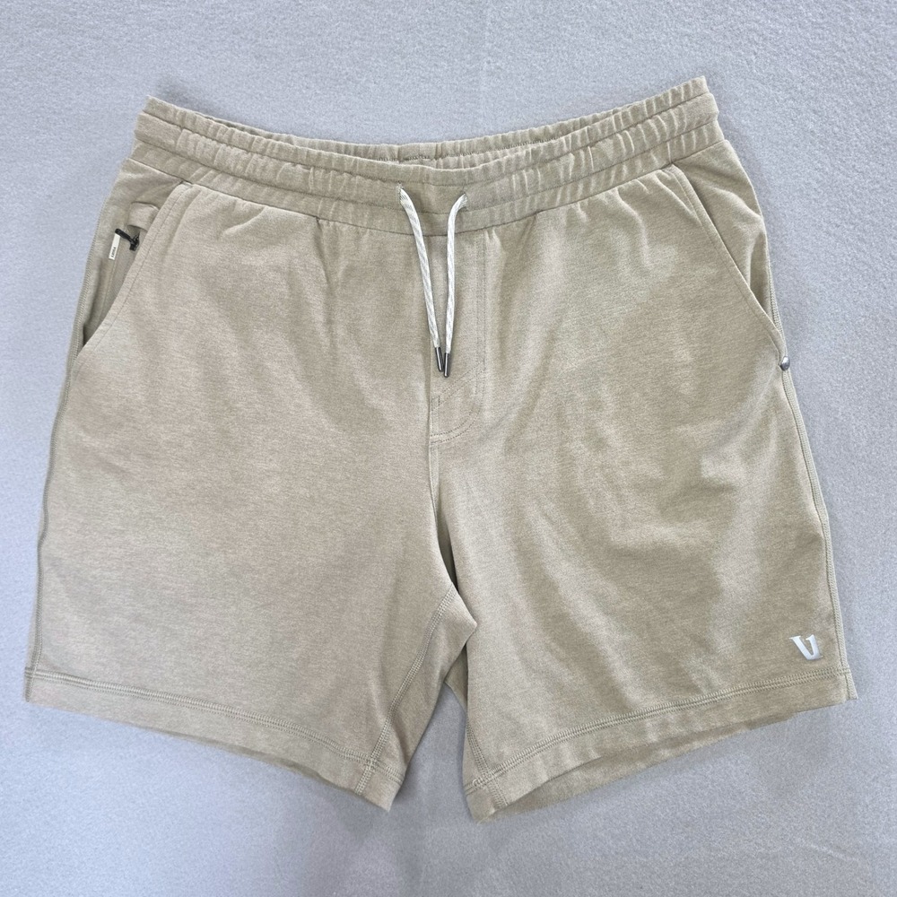 Vuori Gorpcore Ponto Performance Shorts Size M Athleisure Activewear Khaki Tan